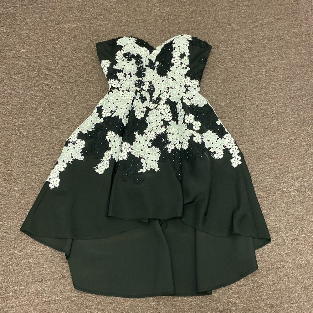Black and white formal dress